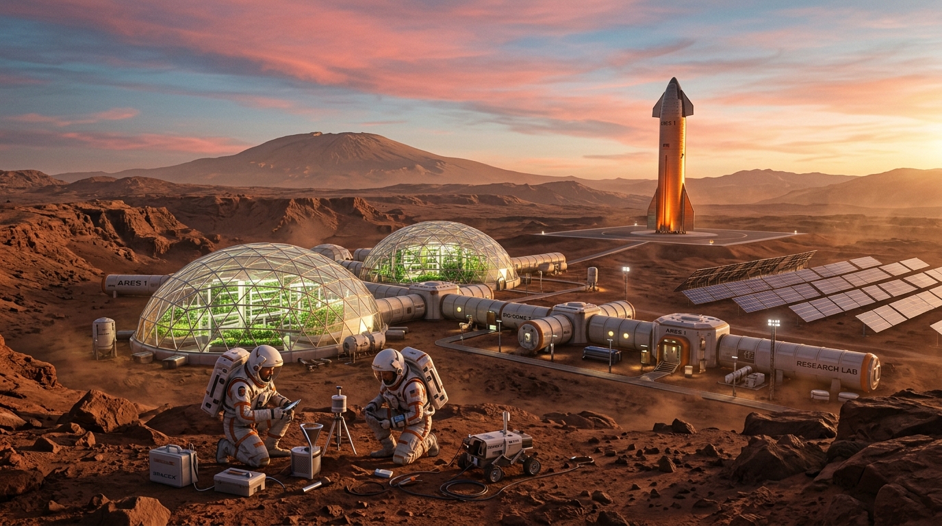 화성 테라포밍(Terraforming)과 다행성 인류의 우주 개척: 스페이스X 스타십부터 극관 드라이아이스 승화, 인공 자기장 방패와 밀폐형 생태 돔 도시의 행성 공학